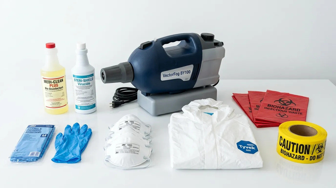 Professional biohazard remediation crew working in Hoboken